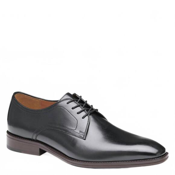 NEW JOHNSTON & MURPHY men\'s sullivan plain toe oxford shoes in black